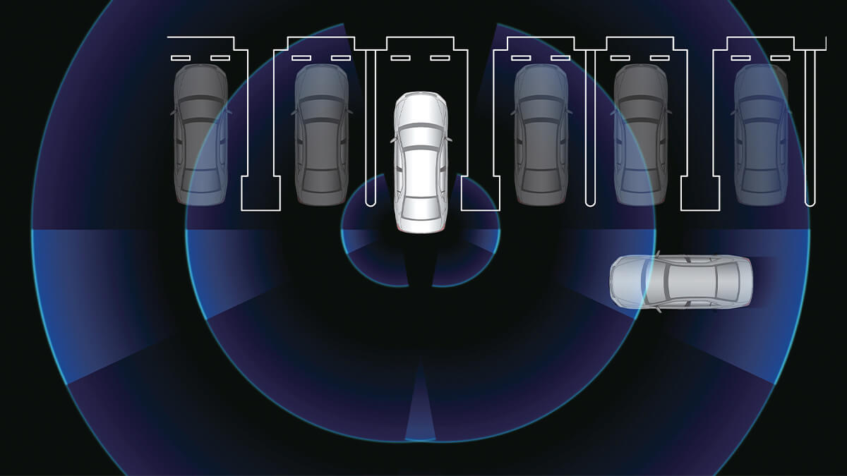 Cảnh b&aacute;o phương tiện cắt ngang phia sau