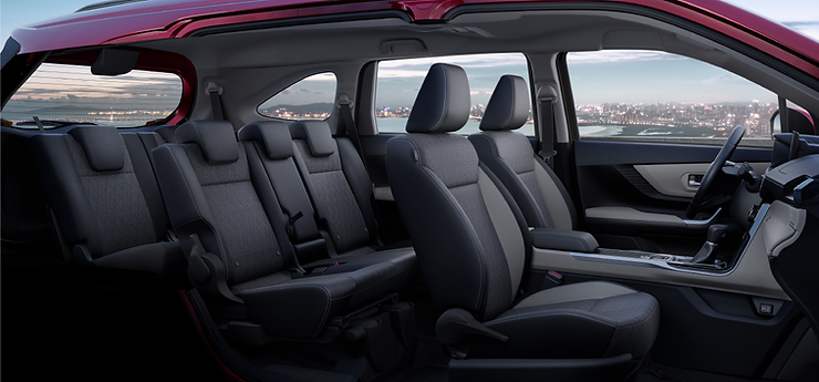 Ghế ngồi bọc da pha nỉ 2 tông màu đẹp mắt, hiện đại