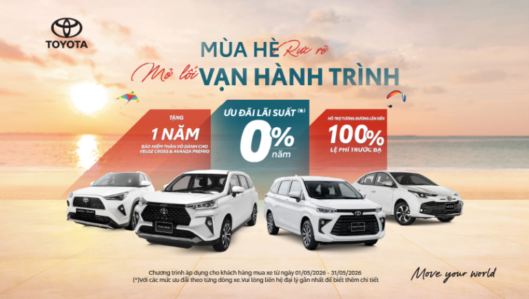 RƯỚC TOYOTA, RINH ƯU ĐÃI XỊN LÊN ĐẾN 100% PHÍ TRƯỚC BẠ & LÃI SUẤT CHỈ TỪ 0%